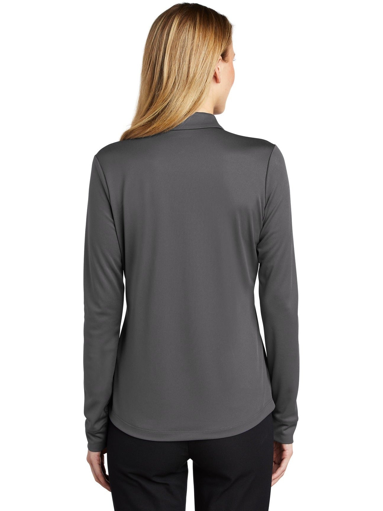 no-logo Port Authority Ladies Silk Touch Performance Long Sleeve Polo-Regular-Port Authority-Thread Logic