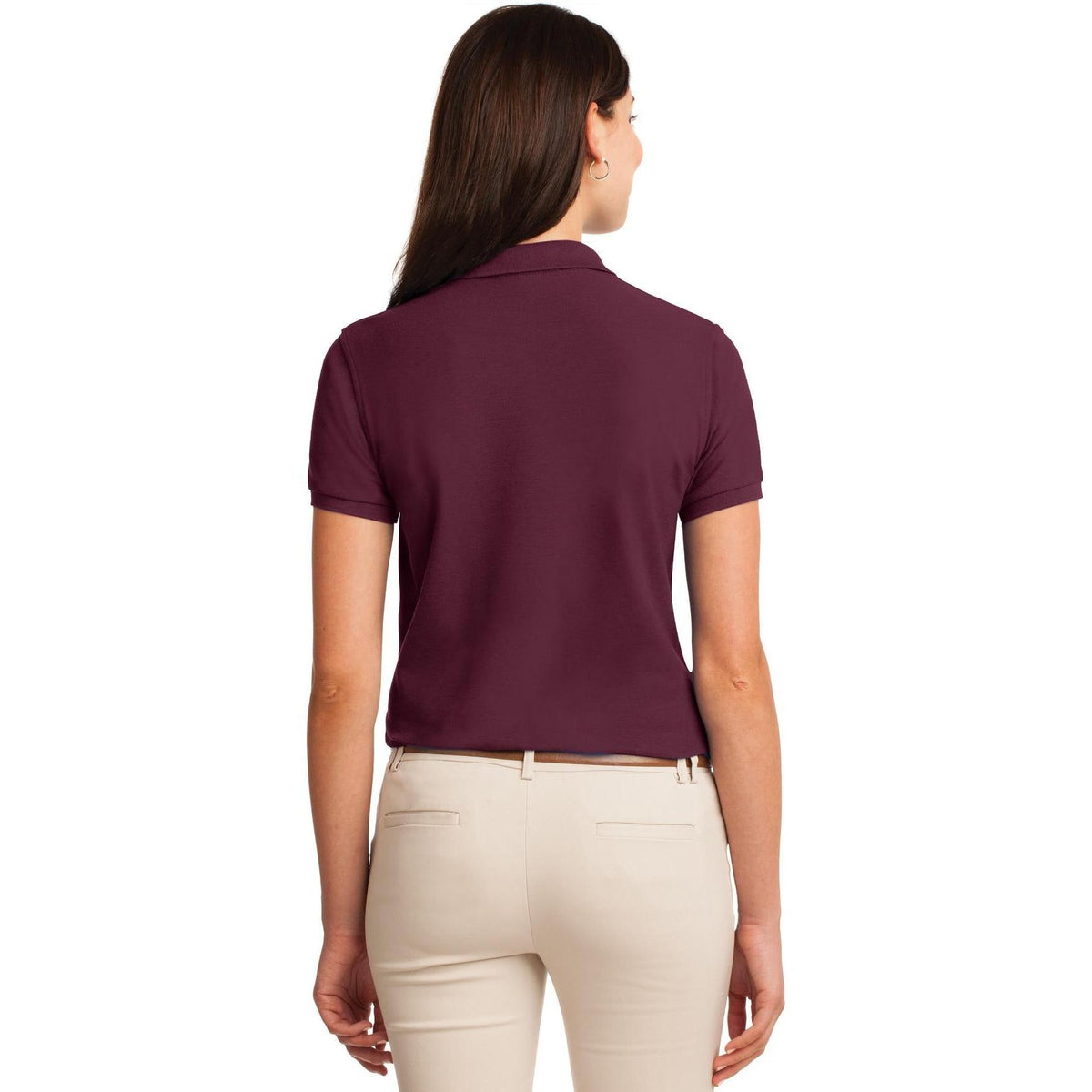 no-logo Port Authority Women's Silk Touch Polo-Regular-Port Authority-Thread Logic