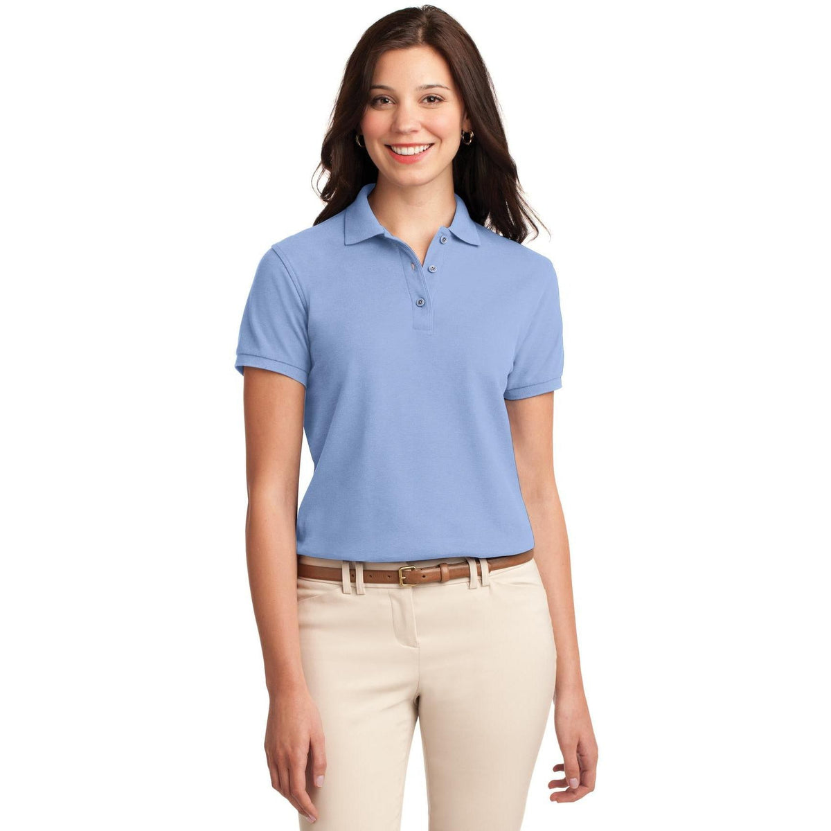 no-logo Port Authority Women's Silk Touch Polo-Regular-Port Authority-Thread Logic