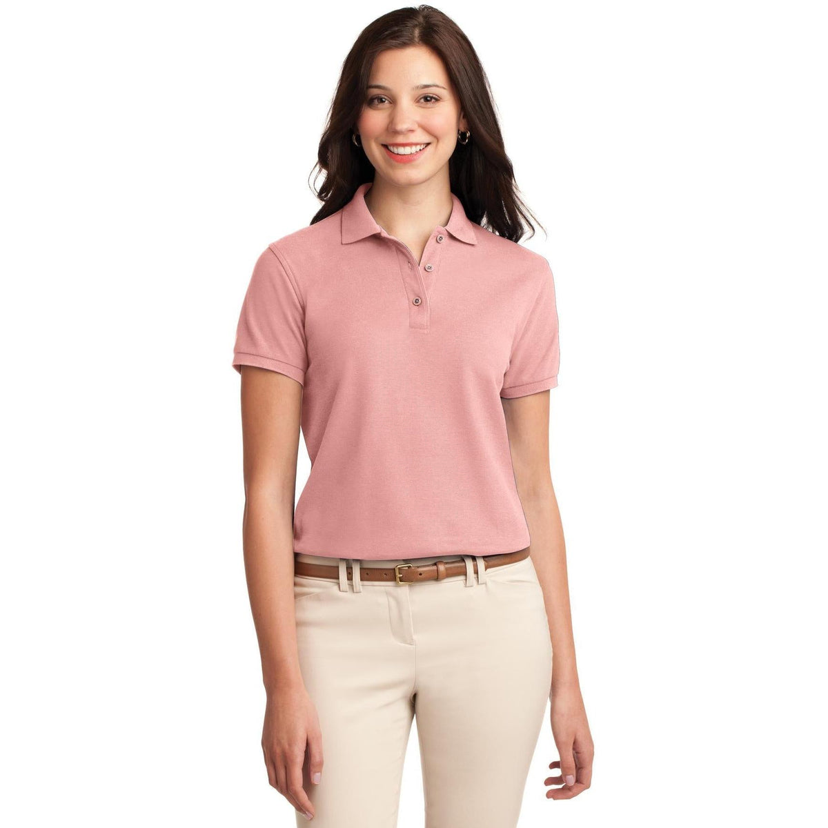 no-logo Port Authority Women's Silk Touch Polo-Regular-Port Authority-Thread Logic