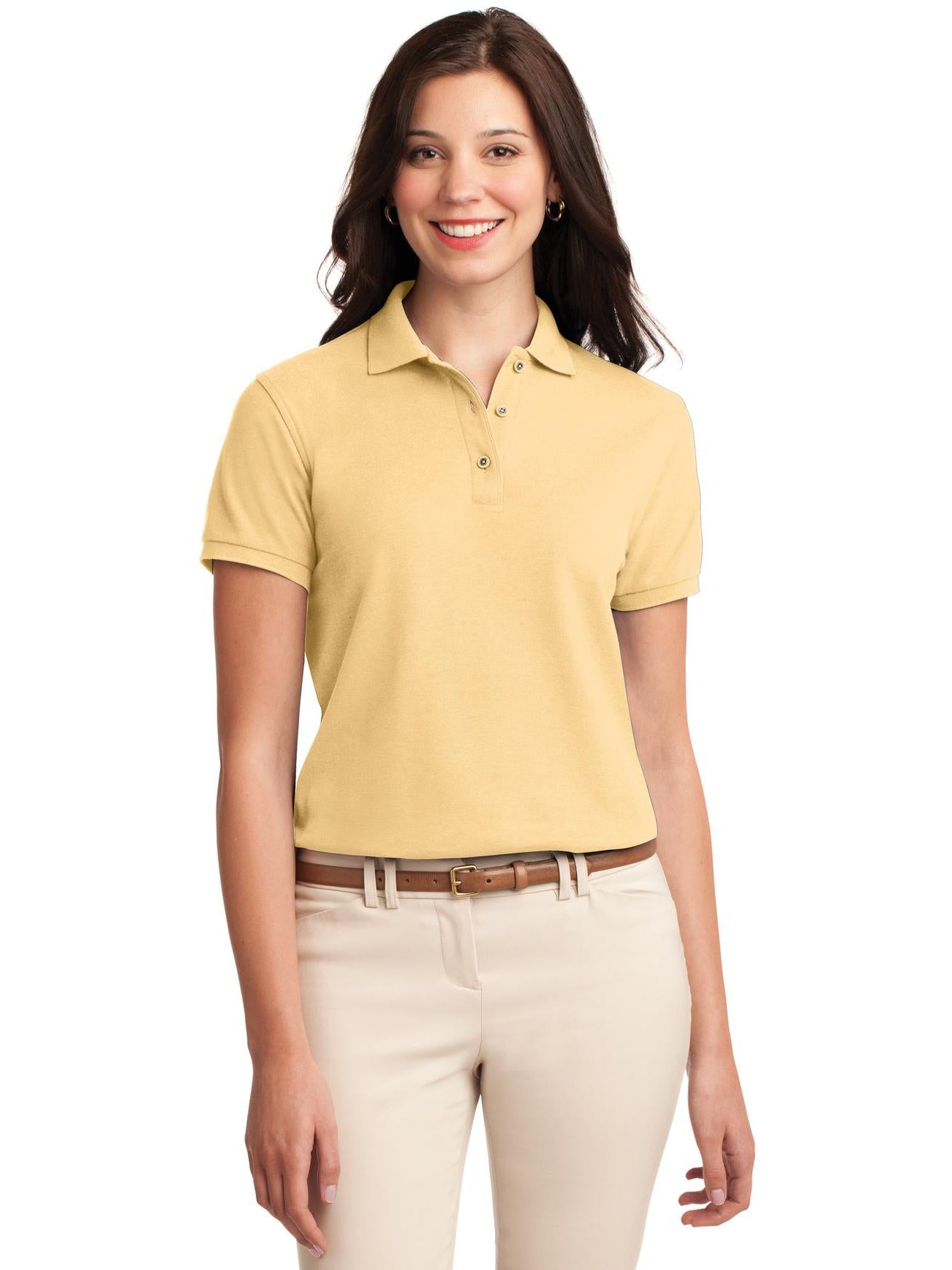no-logo Port Authority Ladies Silk Touch Polo-Regular-Port Authority-Thread Logic