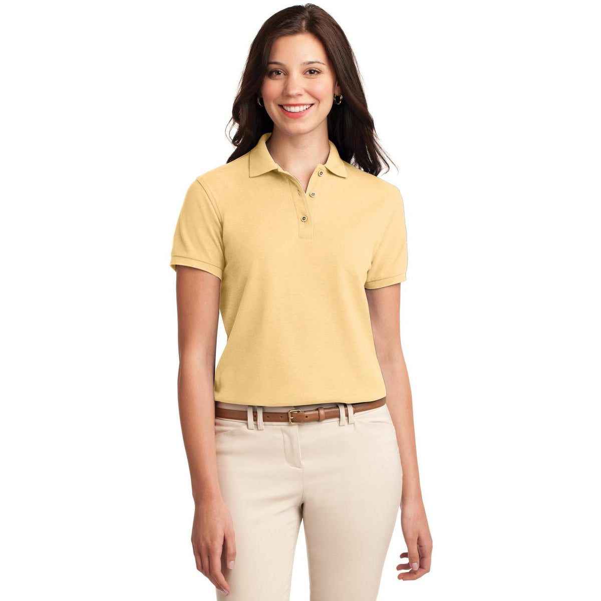 no-logo Port Authority Women's Silk Touch Polo-Regular-Port Authority-Thread Logic