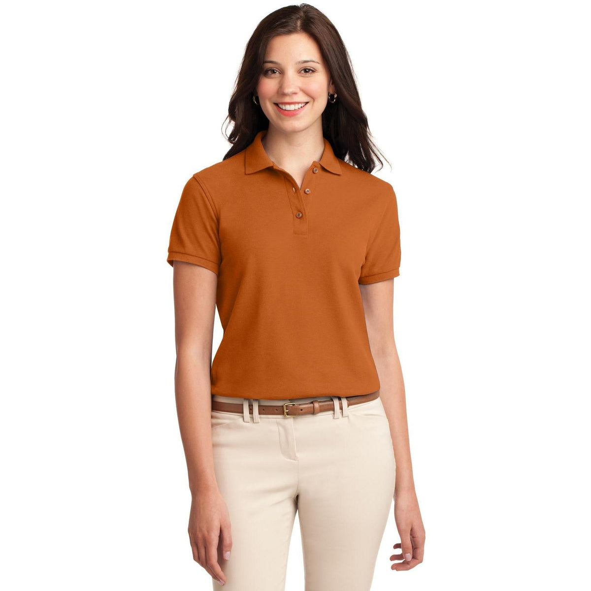 no-logo Port Authority Women's Silk Touch Polo-Regular-Port Authority-Thread Logic