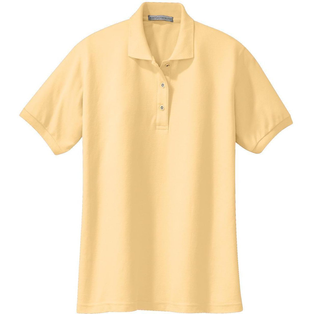 logo-left Port Authority Women's Silk Touch Polo-Regular-Port Authority-Banana-XS-Thread Logic