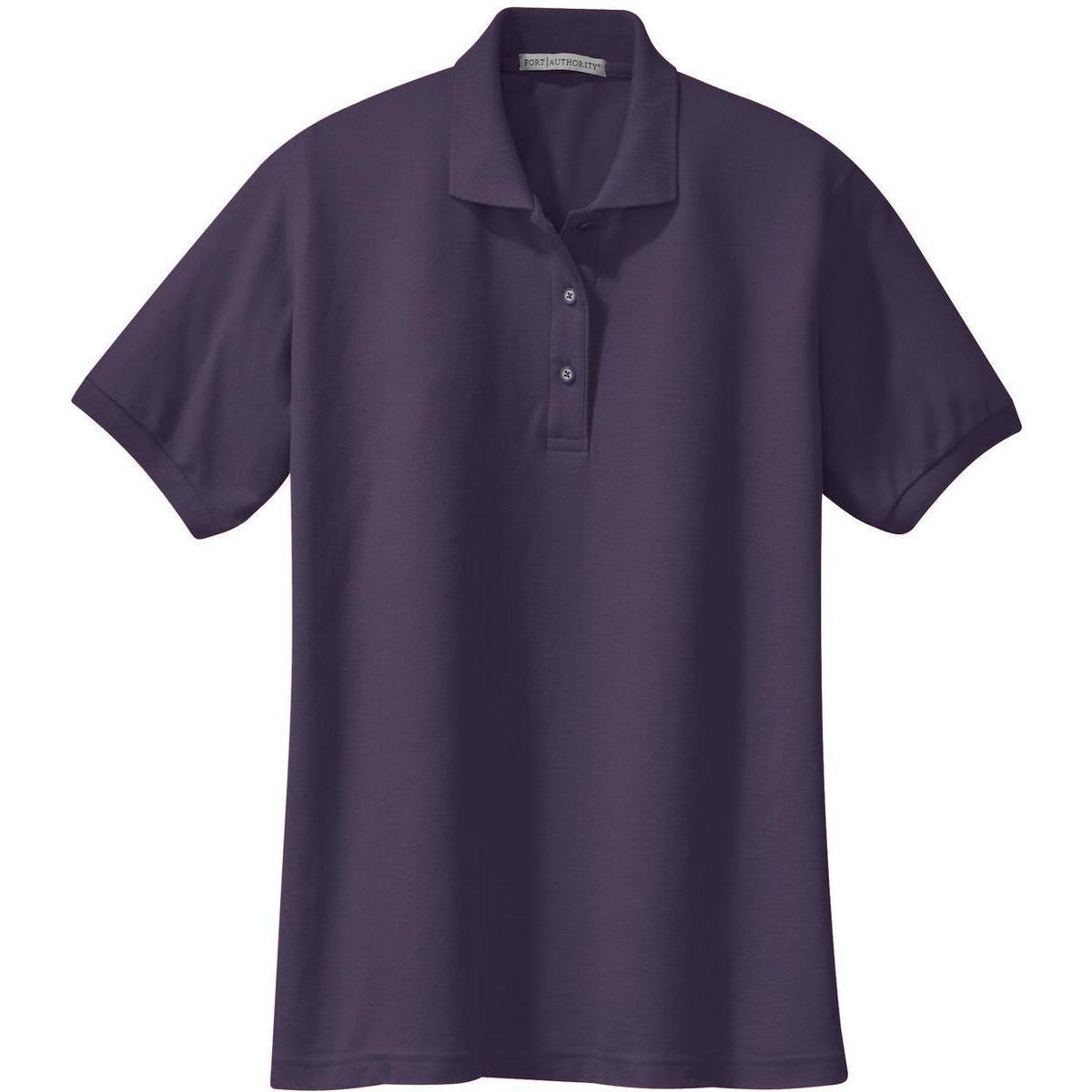 logo-left Port Authority Women's Silk Touch Polo-Regular-Port Authority-Eggplant-XS-Thread Logic