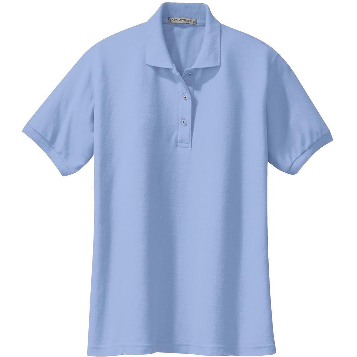 logo-left Port Authority Women's Silk Touch Polo-Regular-Port Authority-Light Blue-XS-Thread Logic