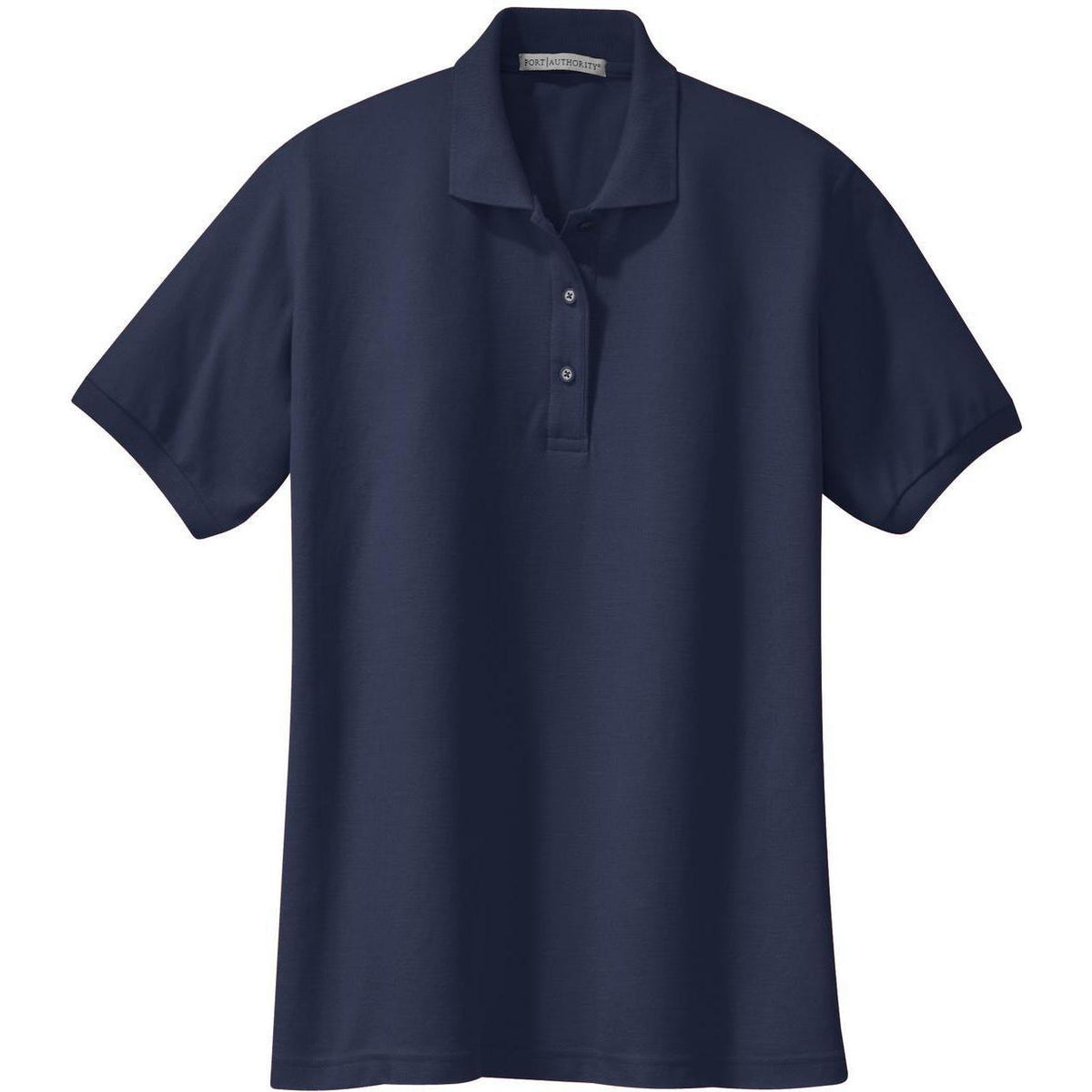 logo-left Port Authority Women's Silk Touch Polo-Regular-Port Authority-Navy-XS-Thread Logic