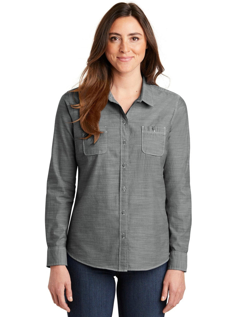 no-logo Port Authority Ladies Slub Chambray Shirt-Regular-Port Authority-Thread Logic