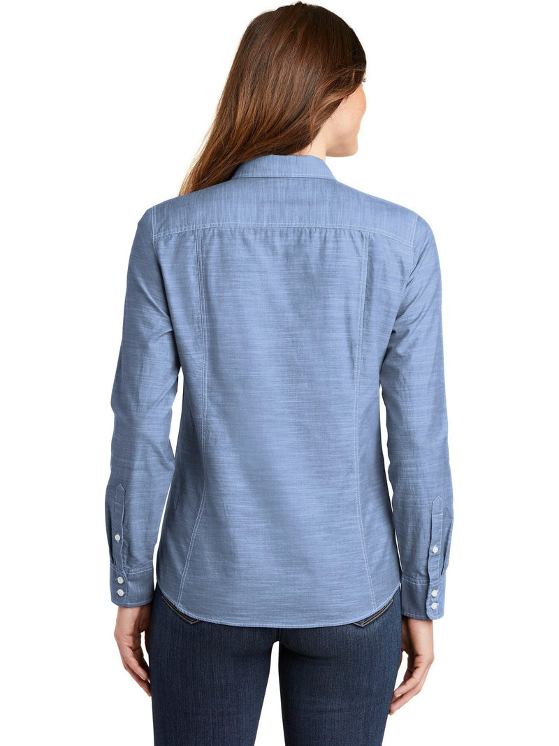 no-logo Port Authority Ladies Slub Chambray Shirt-Regular-Port Authority-Thread Logic