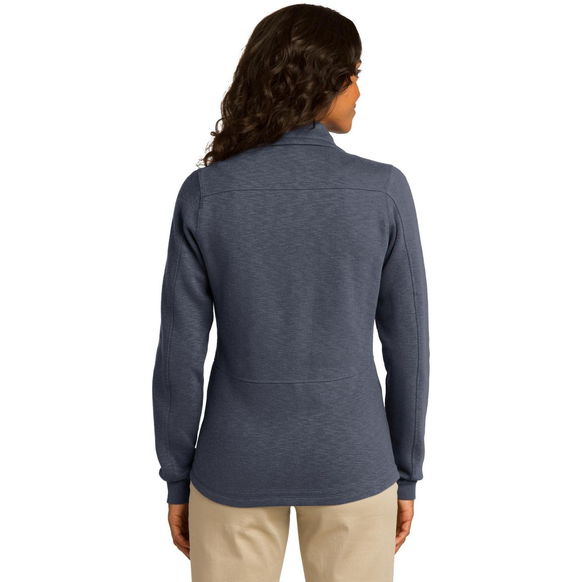 no-logo Port Authority Women's Slub Fleece Full-Zip-Regular-Port Authority-Thread Logic