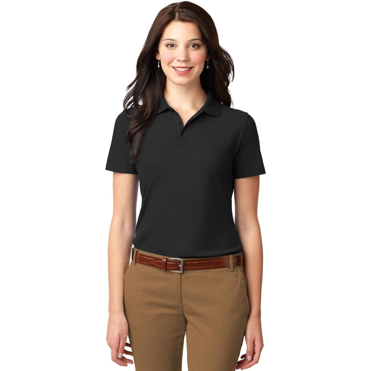 no-logo Port Authority Women's Stain-Resistant Polo-Regular-Port Authority-Thread Logic