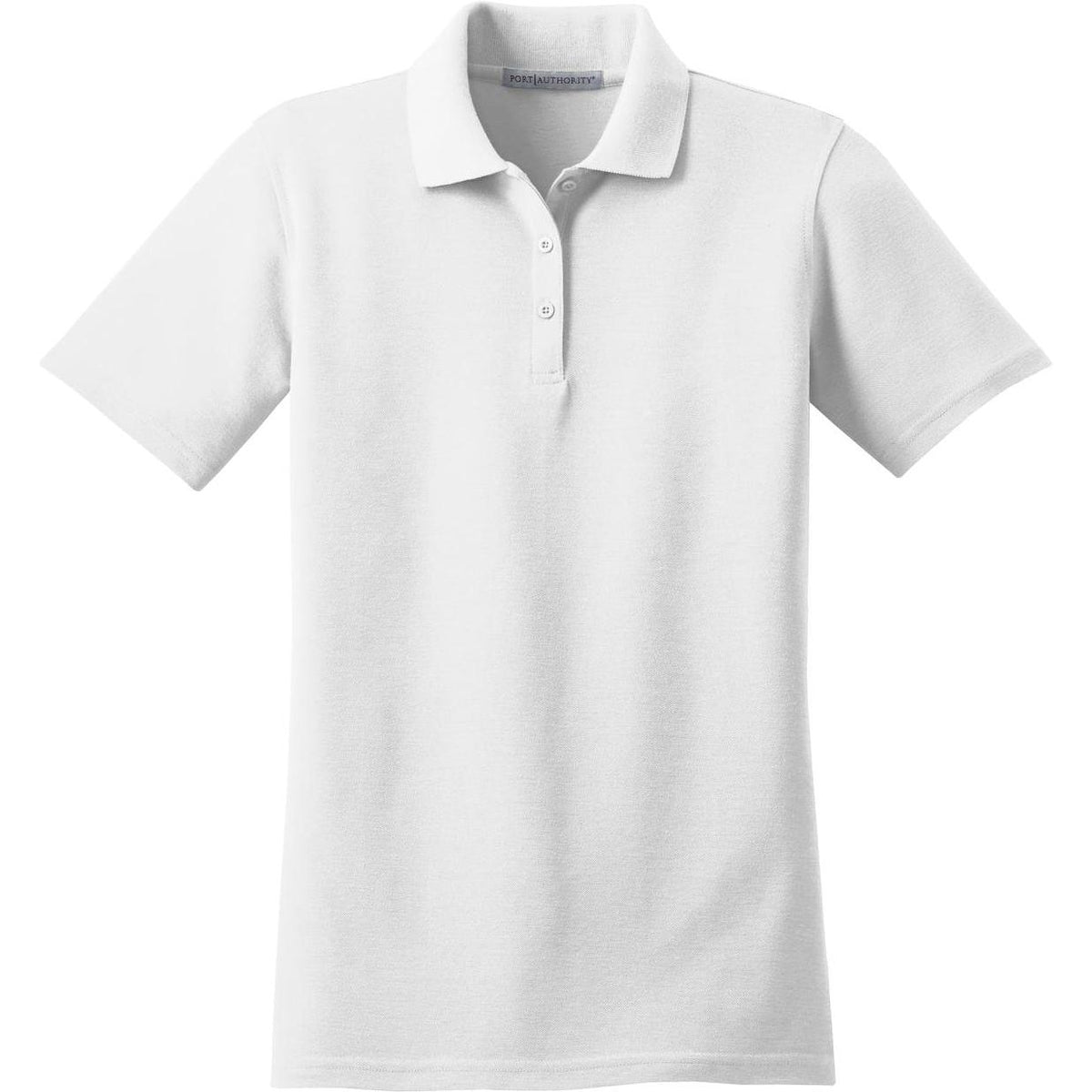 no-logo Port Authority Women's Stain-Resistant Polo-Regular-Port Authority-White-XS-Thread Logic