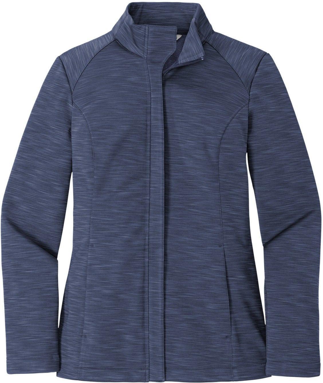 No-Logo CLOSEOUT - Port Authority Ladies Stream Soft Shell Jacket-Active-Port Authority-Dress Blue Navy Heather-XS-Thread Logic