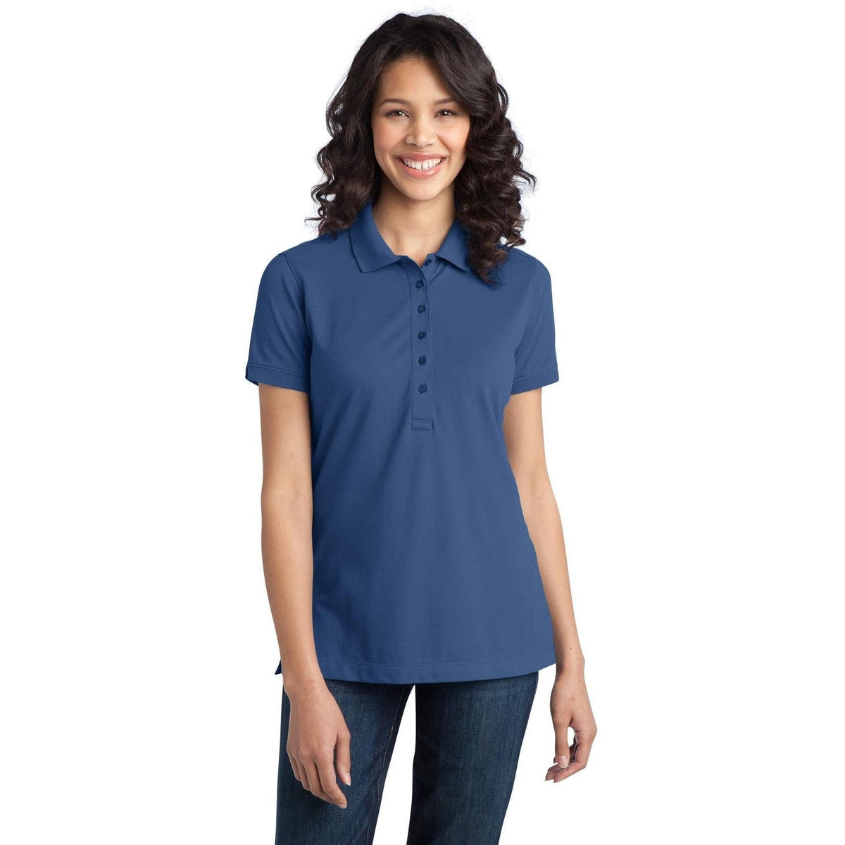 no-logo Port Authority Ladies Stretch Pique Polo-Active-Port Authority-Thread Logic