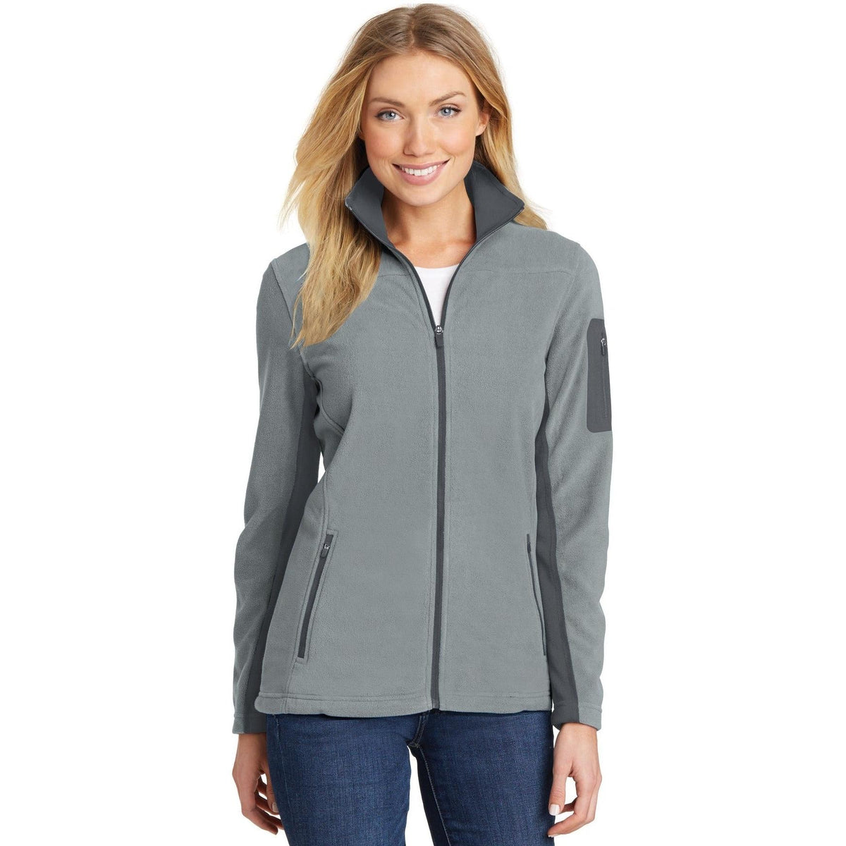 no-logo Port Authority Ladies Summit Fleece Full-Zip Jacket-Regular-Port Authority-Thread Logic