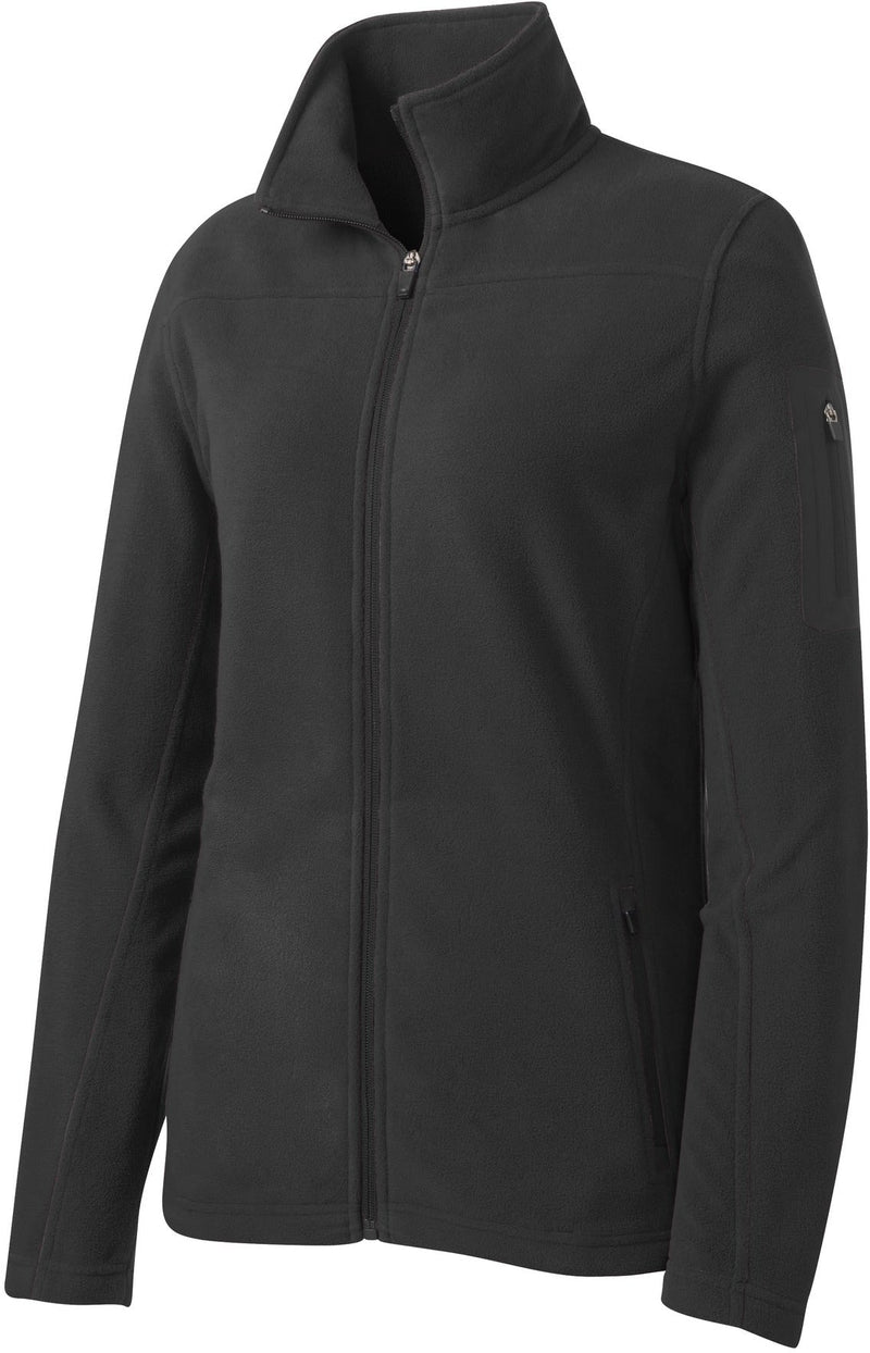 Port Authority Ladies Summit Fleece Full-Zip Jacket-Regular-Port Authority-Black/Black-S-Thread Logic