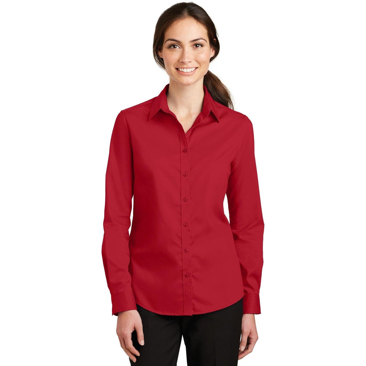 no-logo Port Authority Ladies Superpro Twill Shirt-Regular-Port Authority-Thread Logic