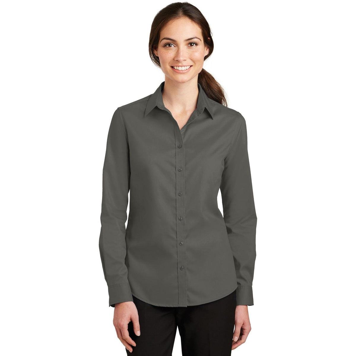 no-logo Port Authority Ladies Superpro Twill Shirt-Regular-Port Authority-Thread Logic