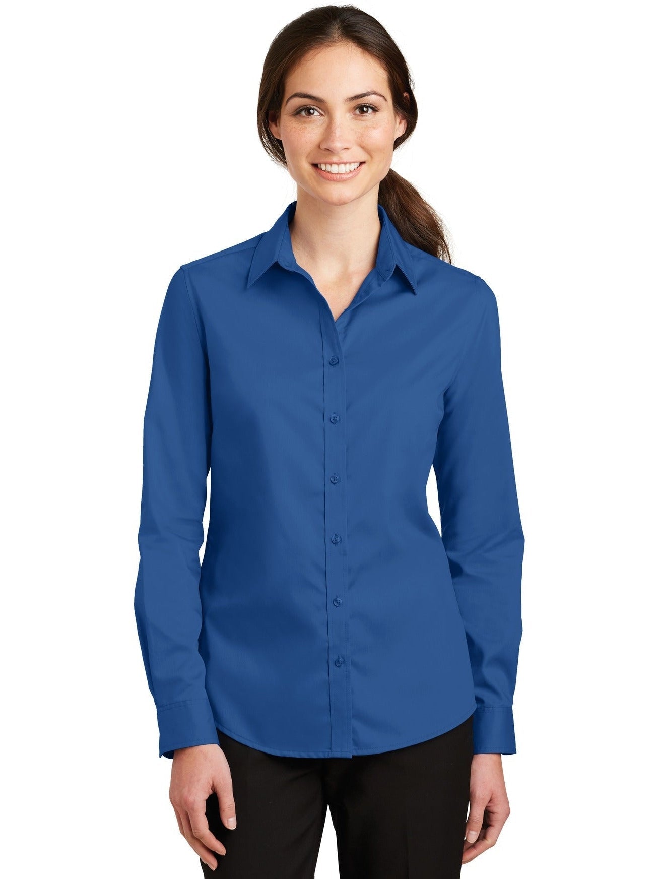 no-logo Port Authority Ladies Superpro Twill Shirt-Regular-Port Authority-Thread Logic