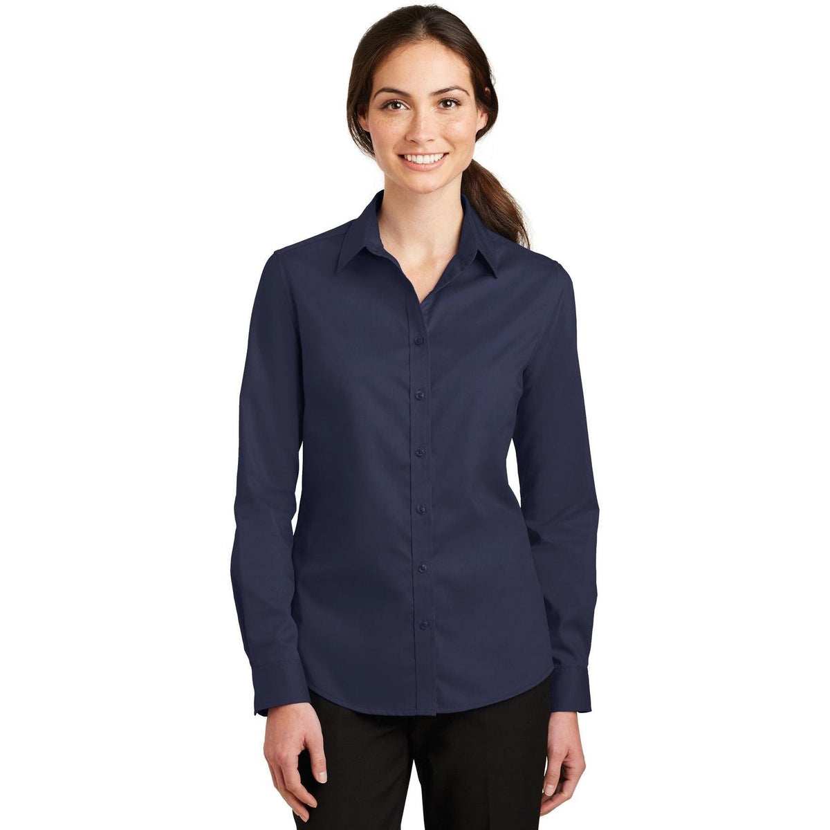 no-logo Port Authority Ladies Superpro Twill Shirt-Regular-Port Authority-Thread Logic