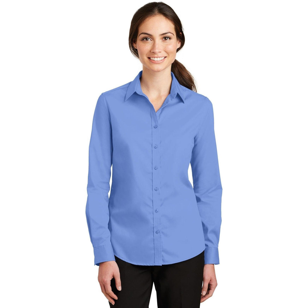 no-logo Port Authority Ladies Superpro Twill Shirt-Regular-Port Authority-Thread Logic