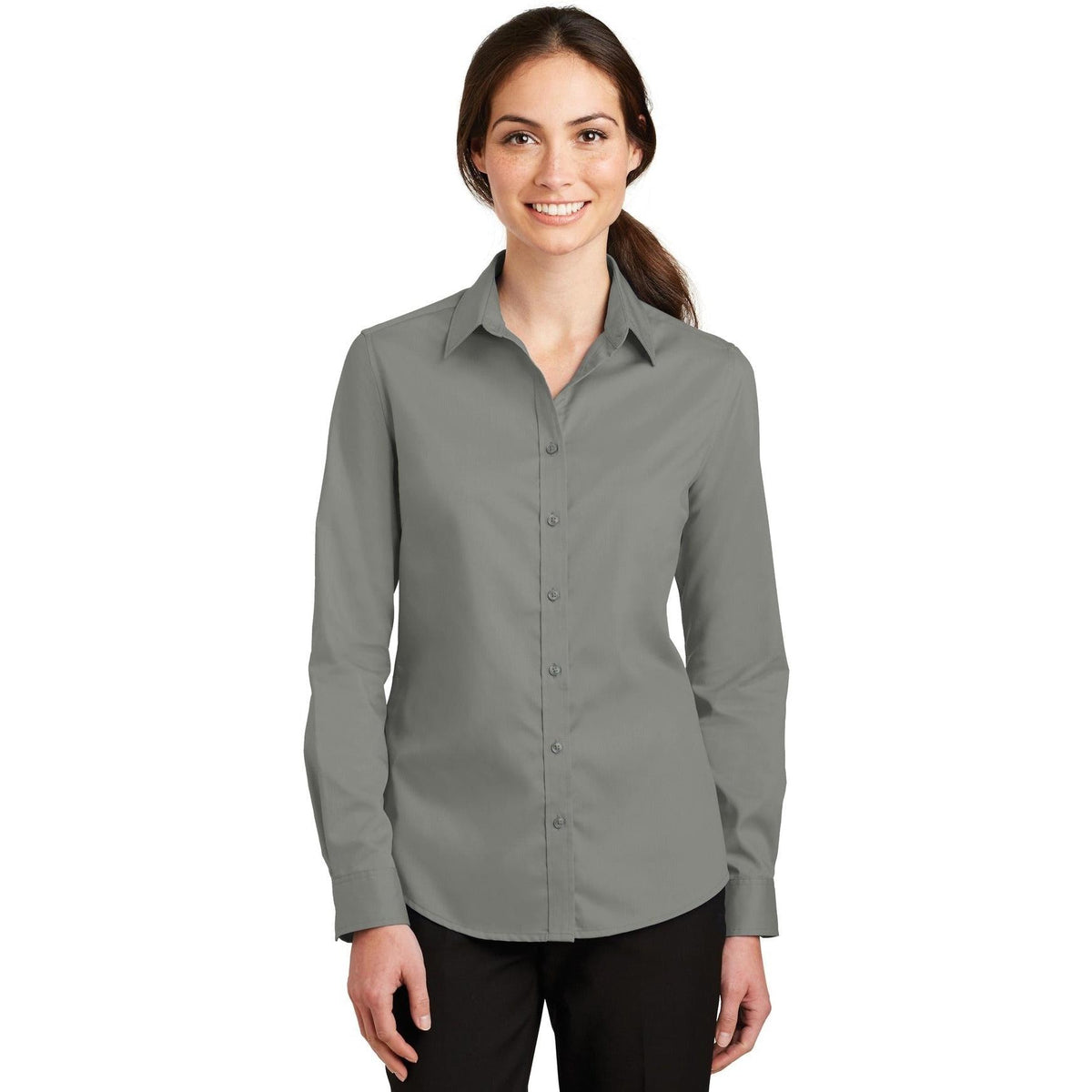 no-logo Port Authority Ladies Superpro Twill Shirt-Regular-Port Authority-Thread Logic