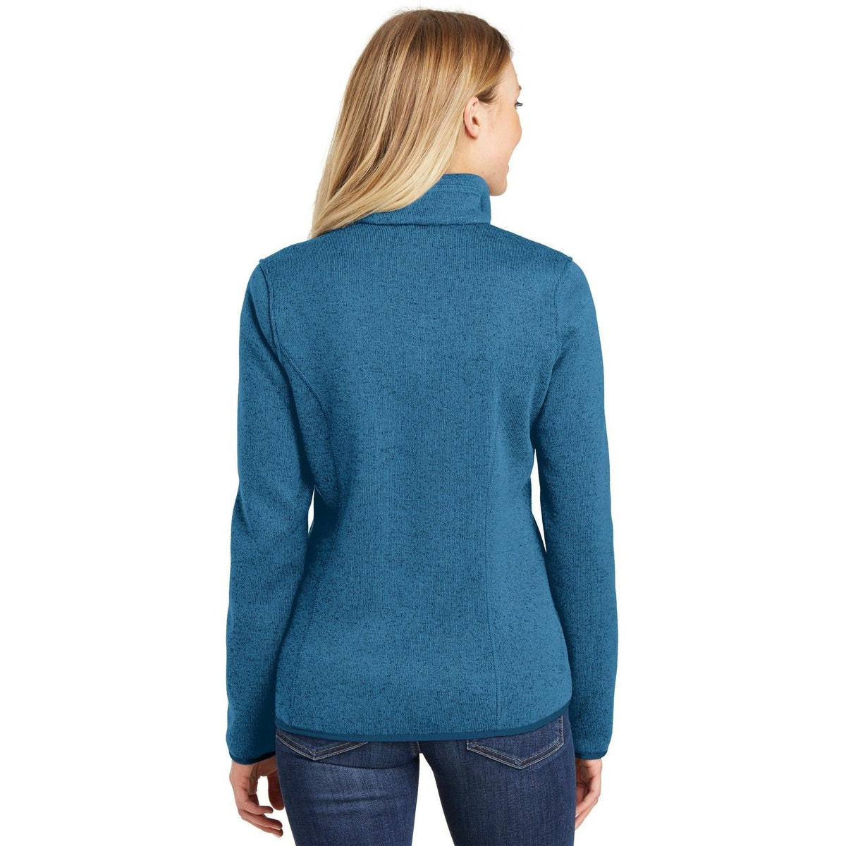 no-logo Port Authority Women's Sweater Fleece Jacket-Regular-Port Authority-Thread Logic