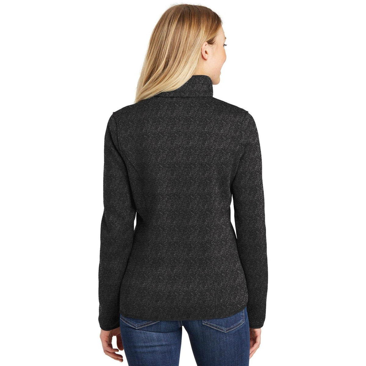 no-logo Port Authority Women's Sweater Fleece Jacket-Regular-Port Authority-Thread Logic