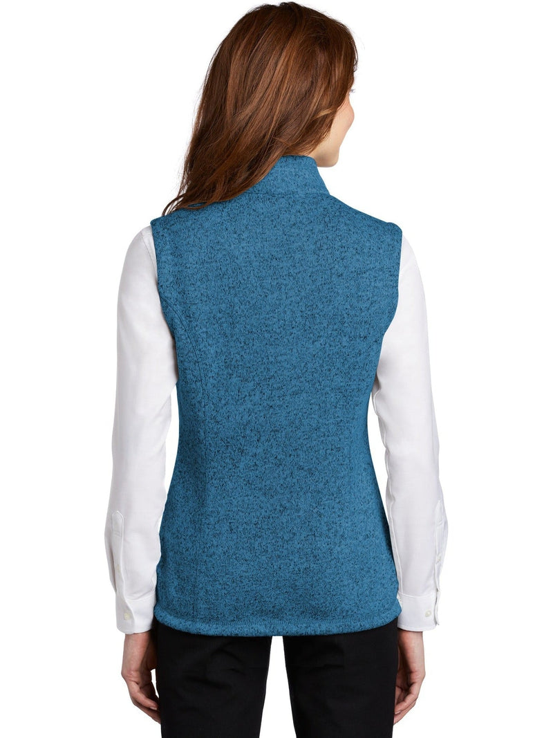 no-logo Port Authority Ladies Sweater Fleece Vest-Regular-Port Authority-Thread Logic