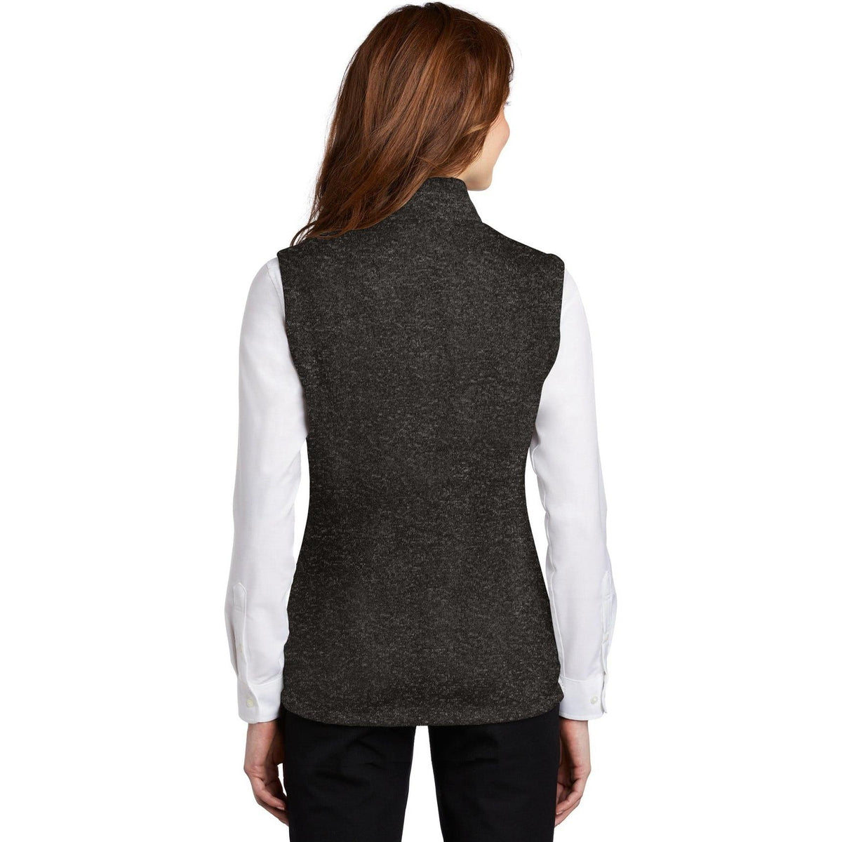 no-logo Port Authority Women's Sweater Fleece Vest-Vests-Port Authority-Thread Logic