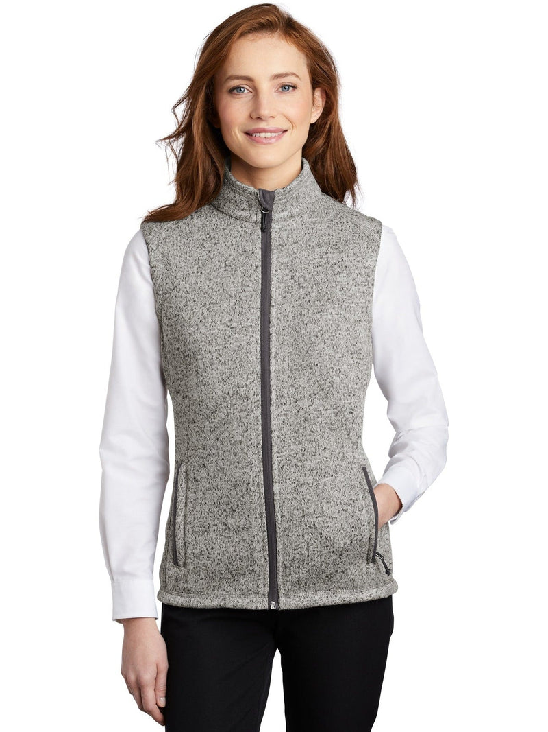no-logo Port Authority Ladies Sweater Fleece Vest-Regular-Port Authority-Thread Logic