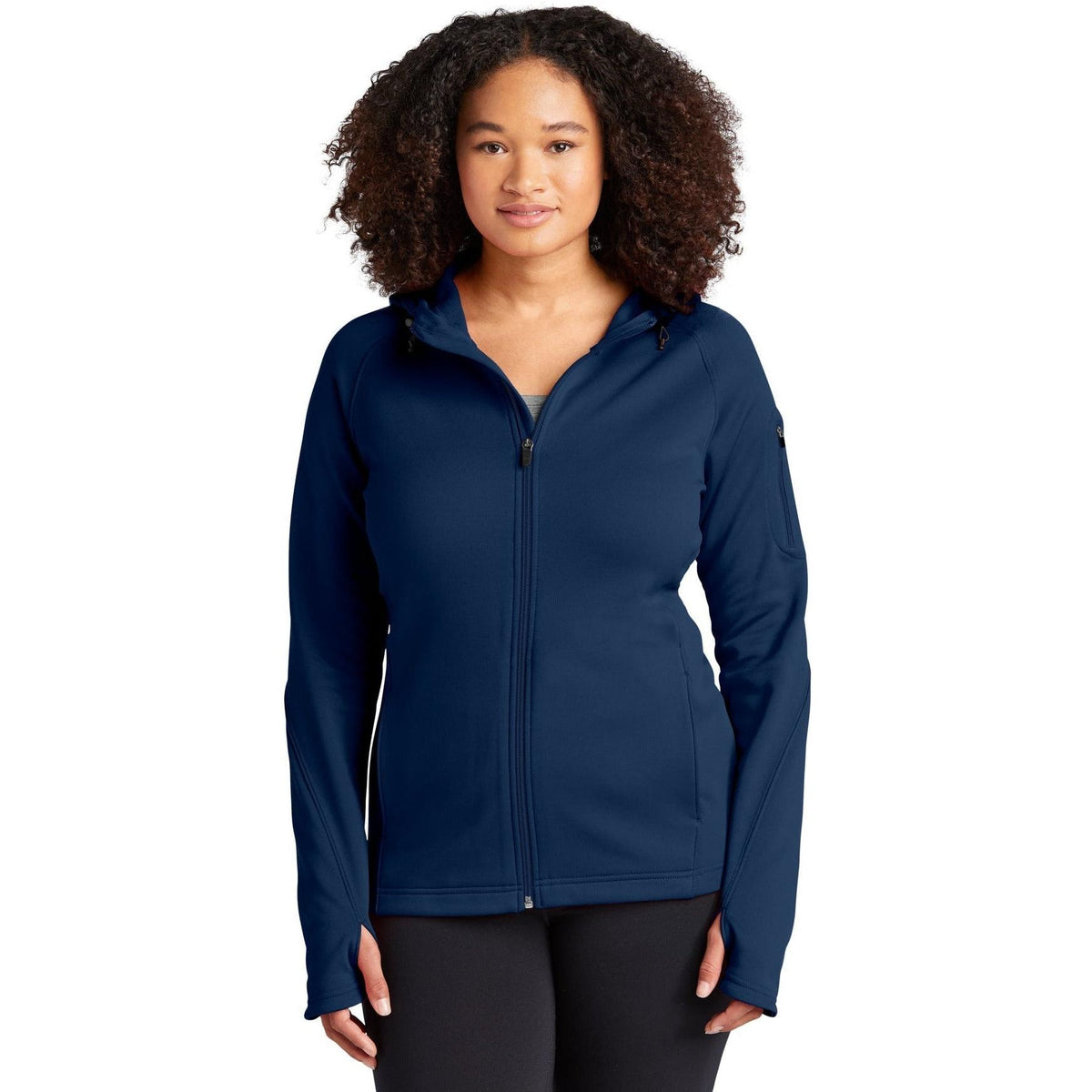 no-logo Sport-Tek Women's Tech Fleece Full-Zip Hooded-Regular-Sport-Tek-Thread Logic