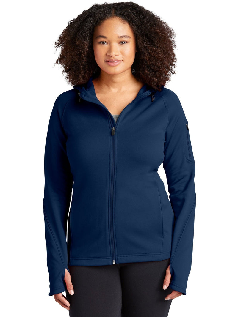 no-logo Port Authority Ladies Tech Fleece Full-Zip Hooded-Regular-Port Authority-Thread Logic