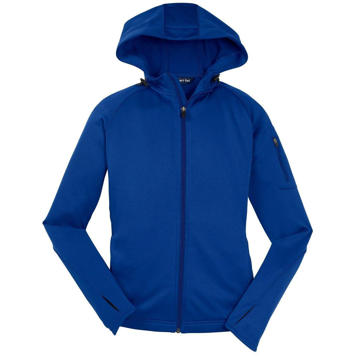 no-logo Sport-Tek Women's Tech Fleece Full-Zip Hooded-Regular-Sport-Tek-True Royal-XS-Thread Logic