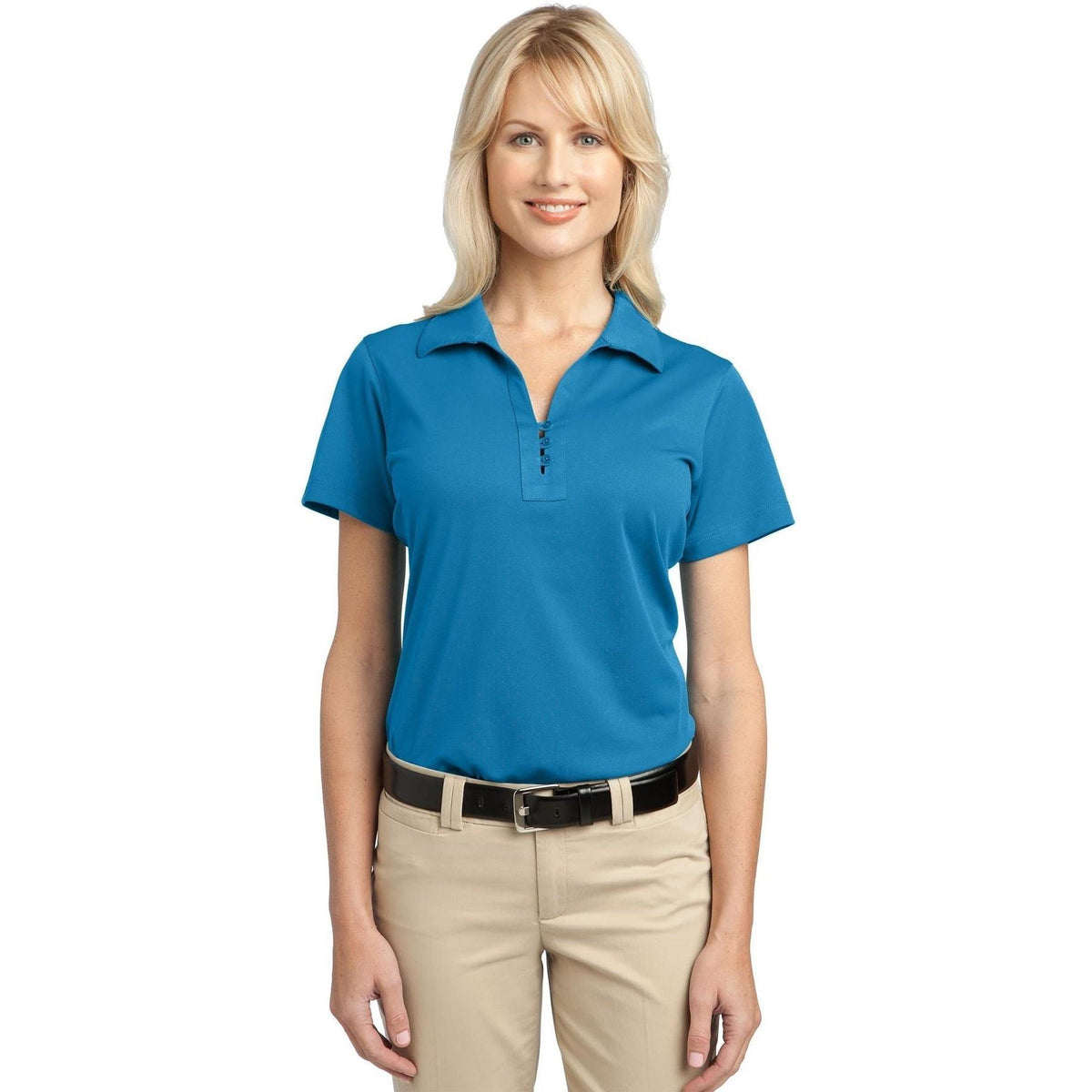 no-logo Port Authority Ladies Tech Pique Polo-Active-Port Authority-Thread Logic
