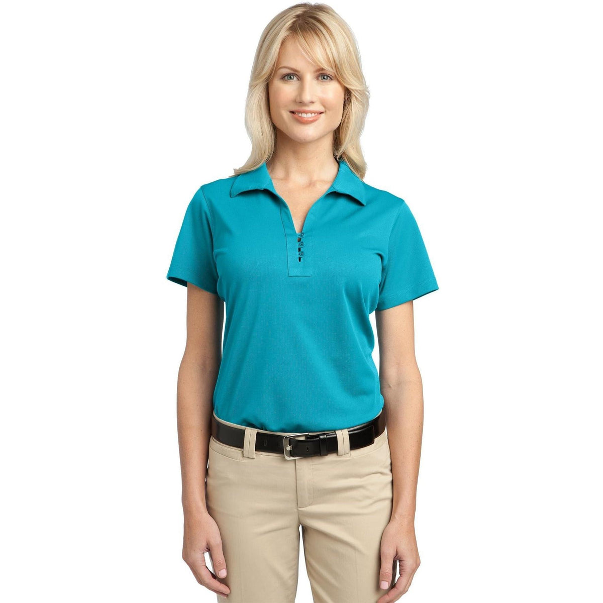 no-logo Port Authority Ladies Tech Pique Polo-Active-Port Authority-Thread Logic