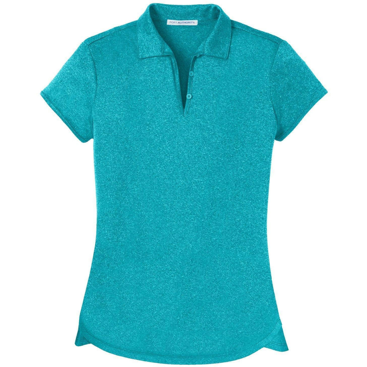 no-logo Port Authority Women's Trace Heather Polo-Regular-Port Authority-Tropic Blue Heather-XS-Thread Logic