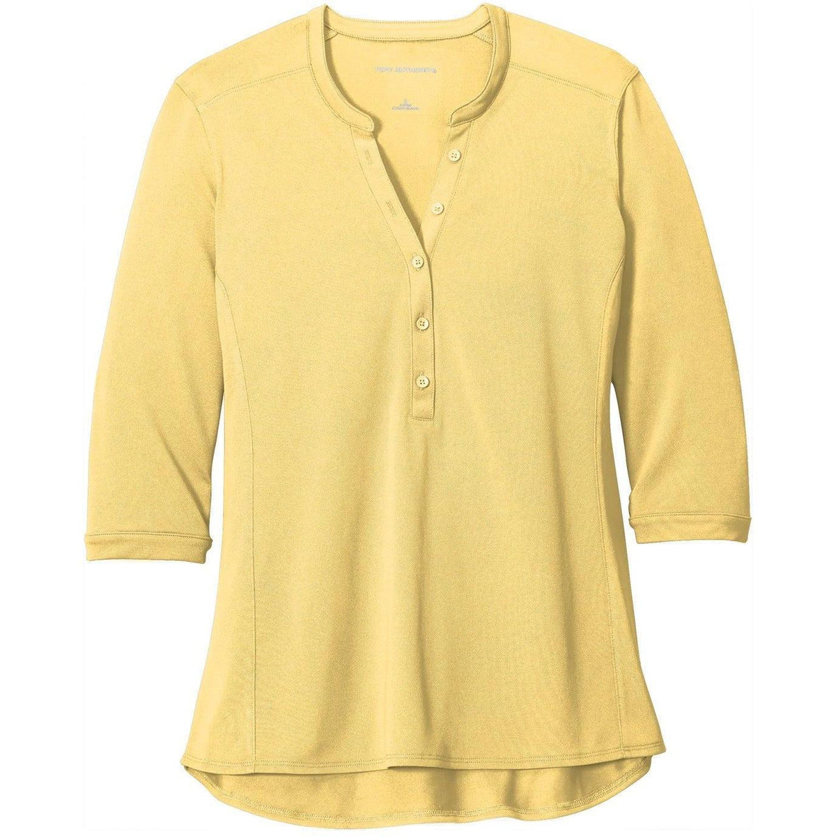 no-logo Port Authority Women's UV Choice Pique Henley-Regular-Port Authority-Sunbeam Yellow-XS-Thread Logic
