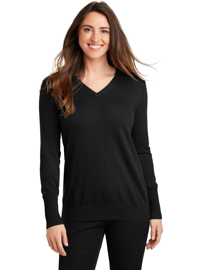 no-logo Port Authority Ladies V-Neck Sweater-Regular-Port Authority-Thread Logic