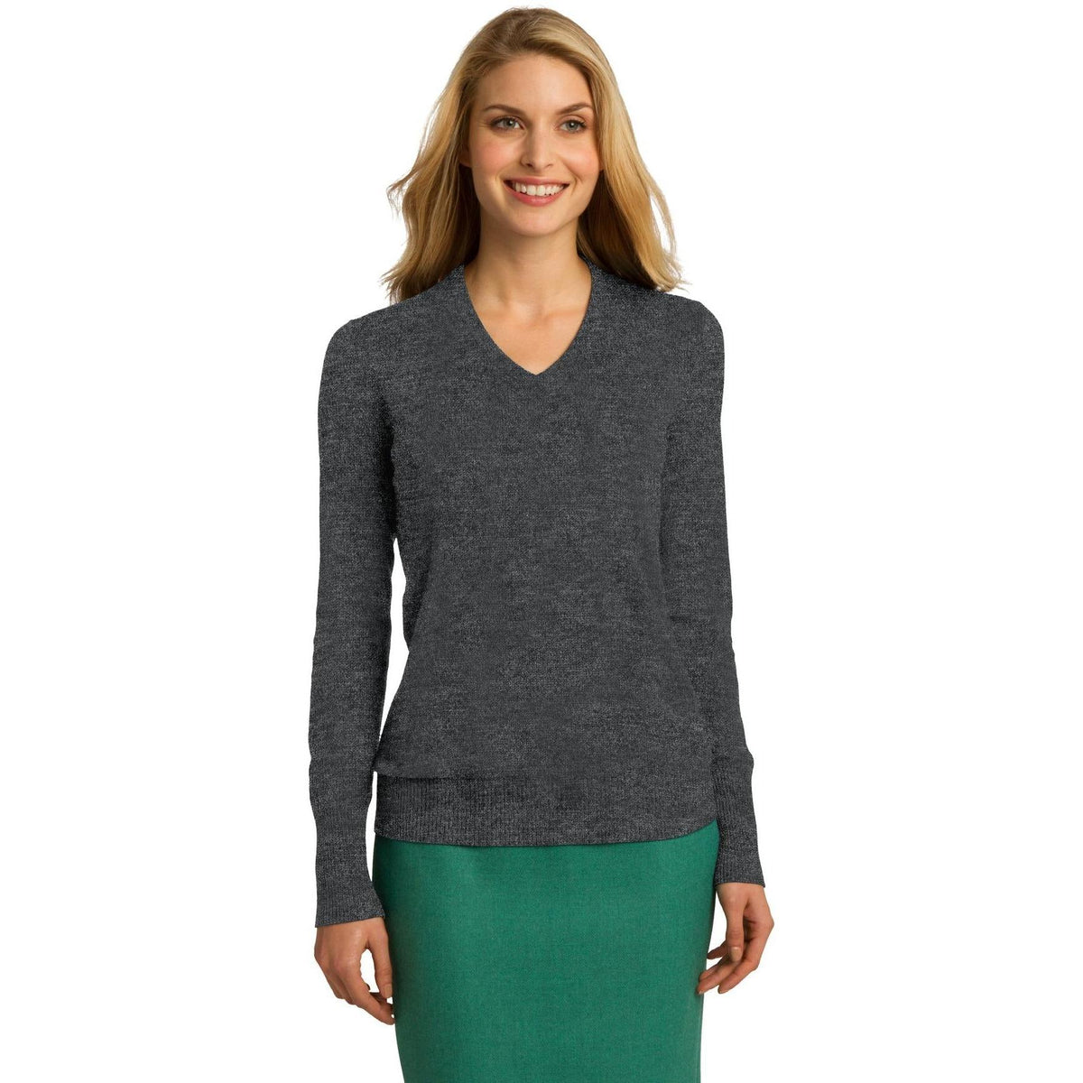 no-logo Port Authority Women's V-Neck Sweater-Sweaters-Port Authority-Thread Logic