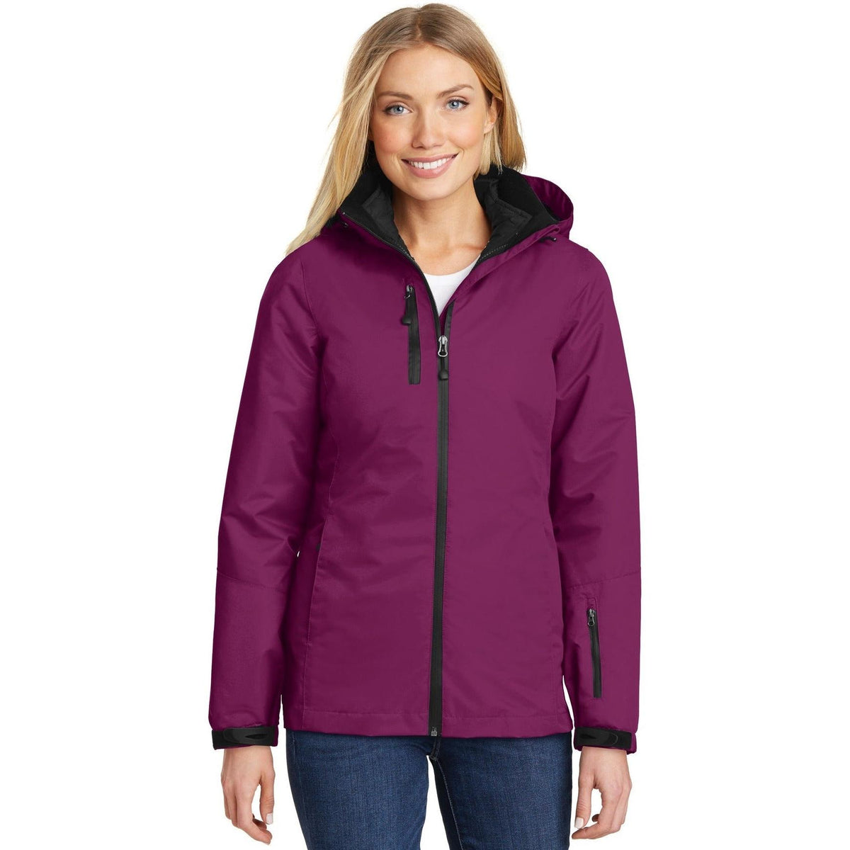 no-logo Port Authority Women's Vortex Waterproof 3-in-1 Jacket-Regular-Port Authority-Thread Logic
