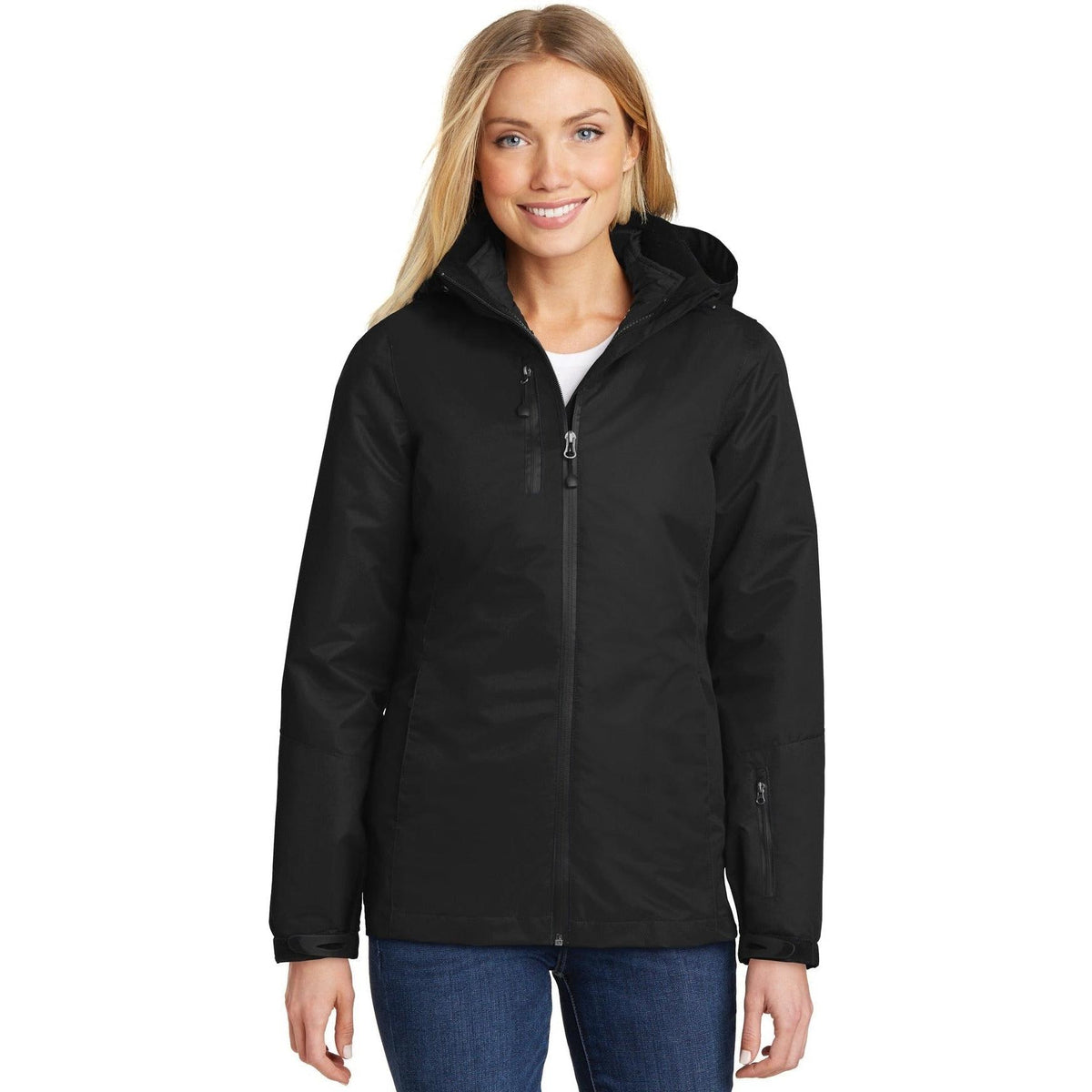no-logo Port Authority Women's Vortex Waterproof 3-in-1 Jacket-Regular-Port Authority-Thread Logic