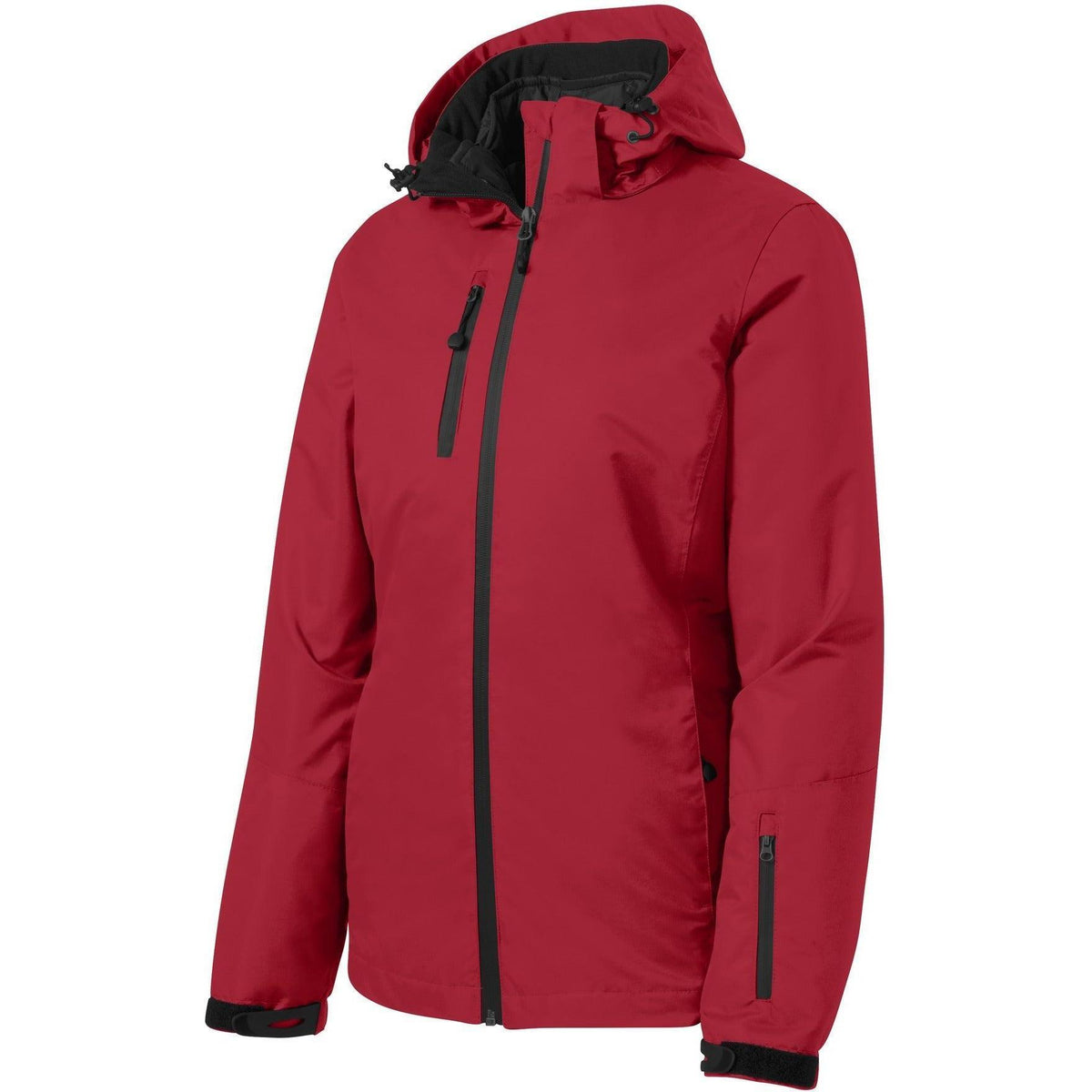 no-logo Port Authority Women's Vortex Waterproof 3-in-1 Jacket-Regular-Port Authority-Rich Red/Black-XS-Thread Logic