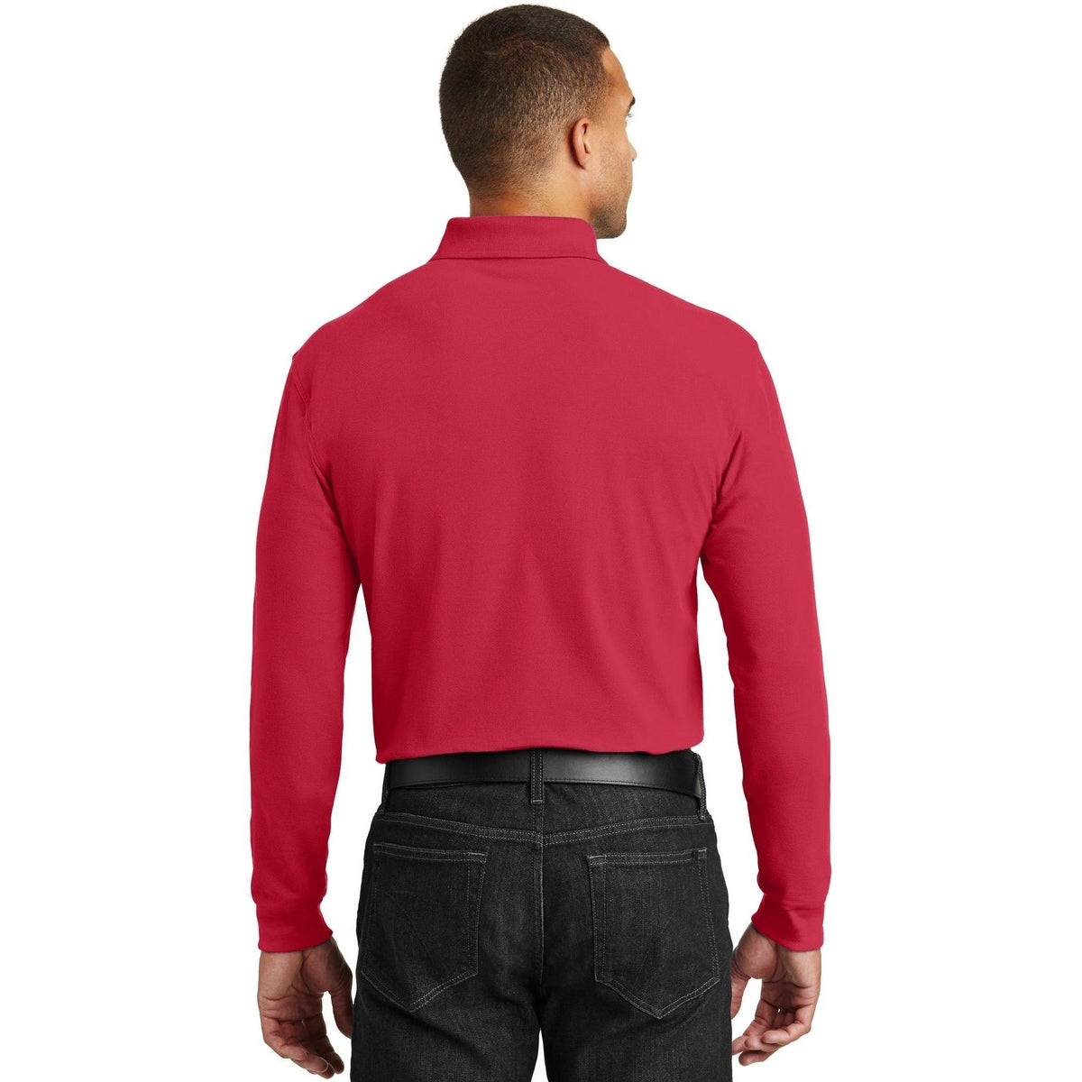 no-logo Port Authority Long Sleeve Core Classic Pique Polo-Regular-Port Authority-Thread Logic