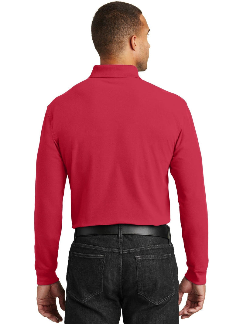 no-logo Port Authority Long Sleeve Core Classic Pique Polo-Regular-Port Authority-Thread Logic