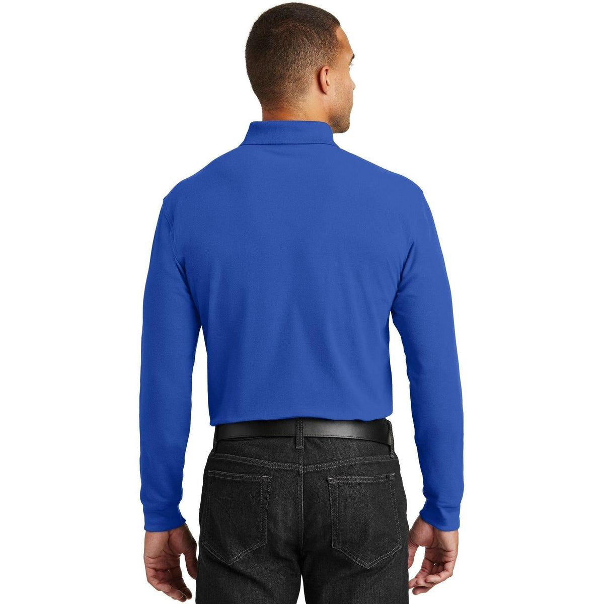 no-logo Port Authority Long Sleeve Core Classic Pique Polo-Regular-Port Authority-Thread Logic