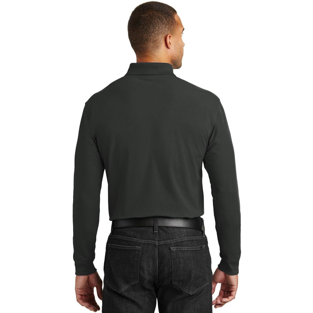 no-logo Port Authority Long Sleeve Core Classic Pique Polo-Regular-Port Authority-Thread Logic