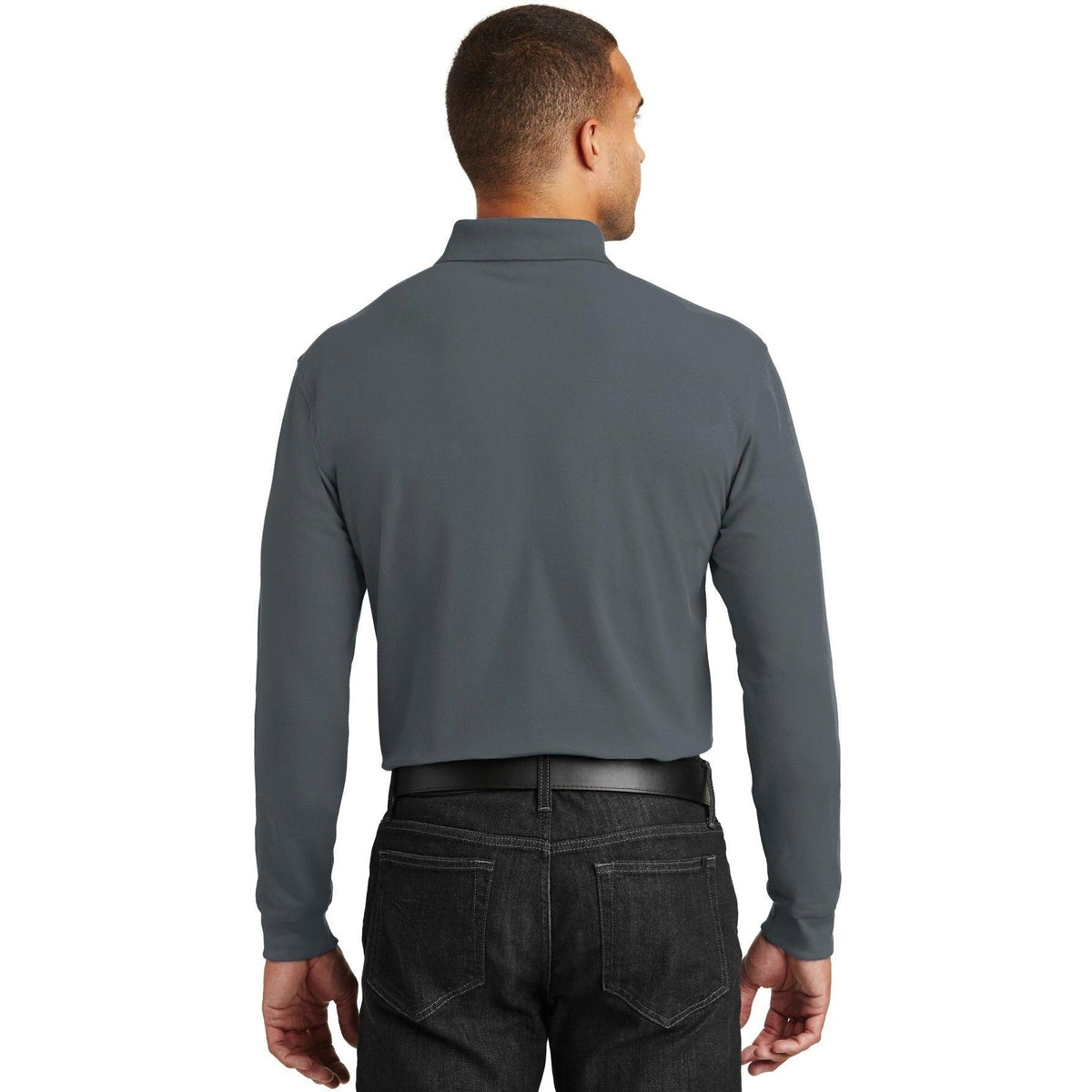 no-logo Port Authority Long Sleeve Core Classic Pique Polo-Regular-Port Authority-Thread Logic