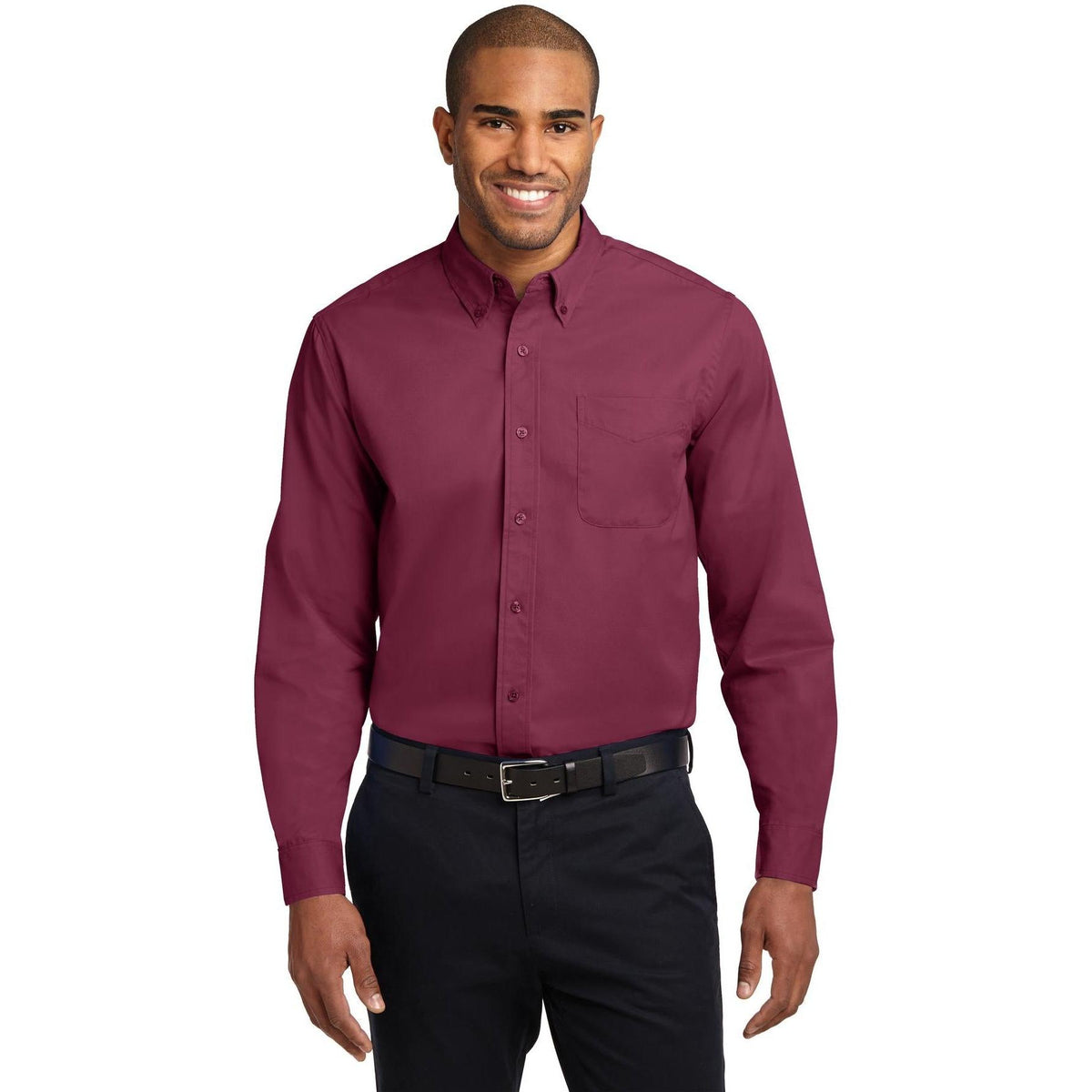 no-logo Port Authority Long Sleeve Easy Care Dress Shirt-Dress Shirts-Port Authority-Thread Logic