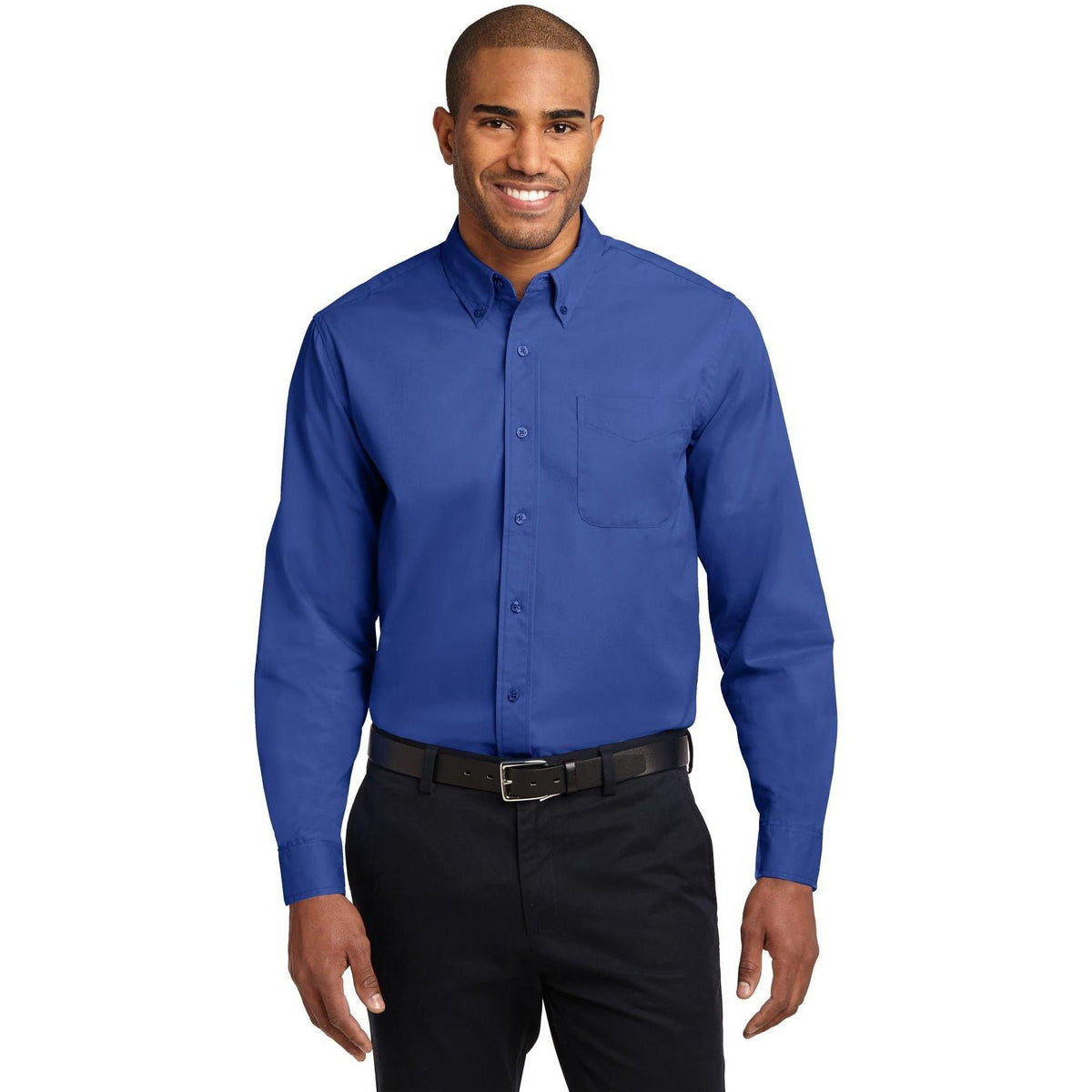 no-logo Port Authority Long Sleeve Easy Care Dress Shirt-Dress Shirts-Port Authority-Thread Logic